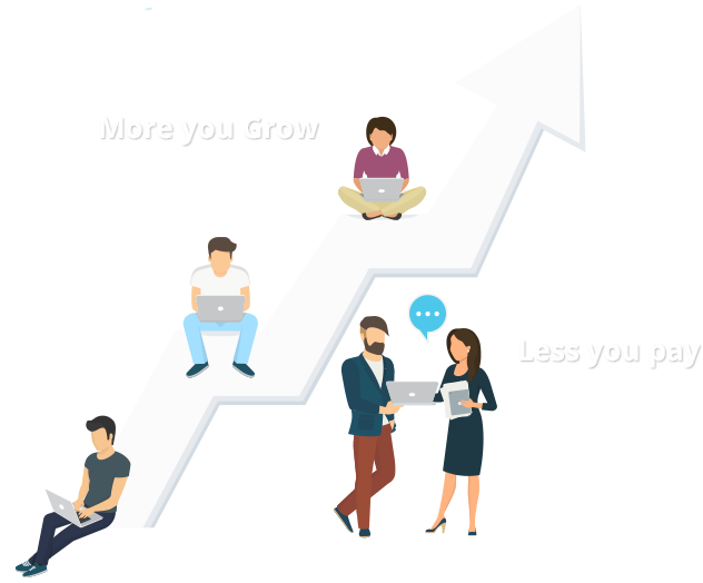 more you grow less you pay